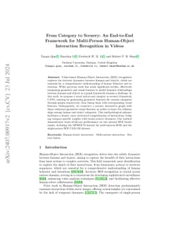 From Category to Scenery: An End-to-End Framework for Multi-Person
  Human-Object Interaction Recognition in Videos