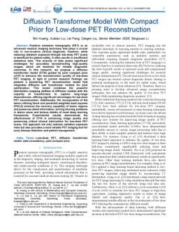Diffusion Transformer Model With Compact Prior for Low-dose PET
  Reconstruction