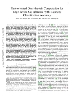 Task-oriented Over-the-air Computation for Edge-device Co-inference with
  Balanced Classification Accuracy