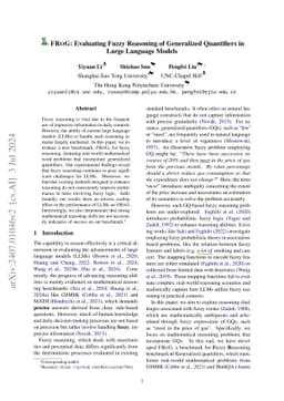 FRoG: Evaluating Fuzzy Reasoning of Generalized Quantifiers in Large
  Language Models
