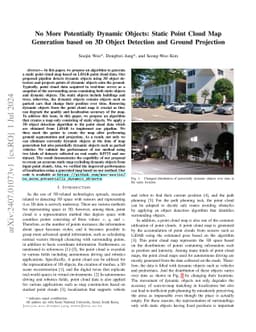 No More Potentially Dynamic Objects: Static Point Cloud Map Generation
  based on 3D Object Detection and Ground Projection