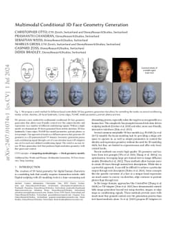 Multimodal Conditional 3D Face Geometry Generation