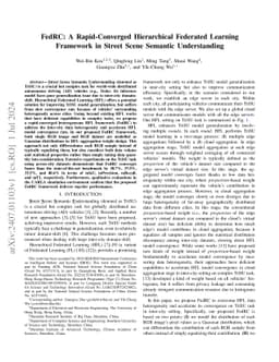 FedRC: A Rapid-Converged Hierarchical Federated Learning Framework in
  Street Scene Semantic Understanding