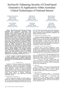 SecGenAI: Enhancing Security of Cloud-based Generative AI Applications
  within Australian Critical Technologies of National Interest