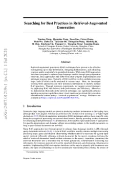 Searching for Best Practices in Retrieval-Augmented Generation