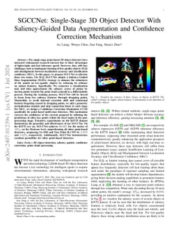 SGCCNet: Single-Stage 3D Object Detector With Saliency-Guided Data
  Augmentation and Confidence Correction Mechanism