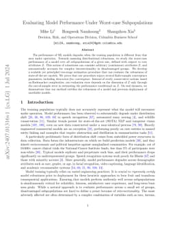 Evaluating Model Performance Under Worst-case Subpopulations