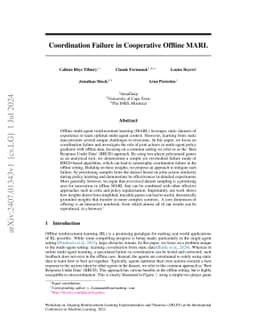 Coordination Failure in Cooperative Offline MARL