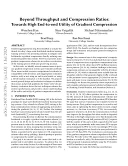 Beyond Throughput and Compression Ratios: Towards High End-to-end
  Utility of Gradient Compression
