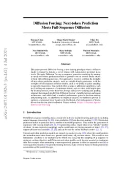 Diffusion Forcing: Next-token Prediction Meets Full-Sequence Diffusion