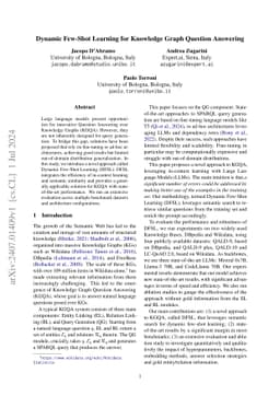 Dynamic Few-Shot Learning for Knowledge Graph Question Answering