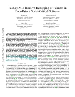 FairLay-ML: Intuitive Debugging of Fairness in Data-Driven
  Social-Critical Software