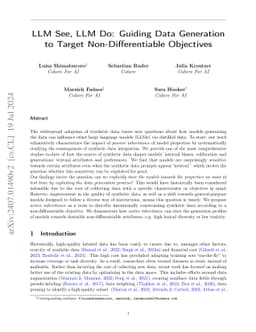 LLM See, LLM Do: Guiding Data Generation to Target Non-Differentiable
  Objectives