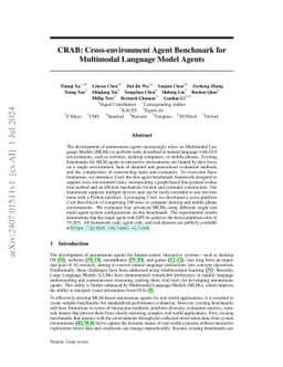 CRAB: Cross-environment Agent Benchmark for Multimodal Language Model
  Agents