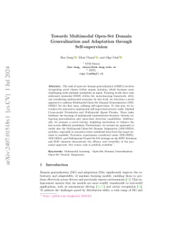 Towards Multimodal Open-Set Domain Generalization and Adaptation through
  Self-supervision