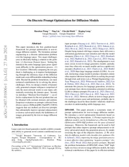 On Discrete Prompt Optimization for Diffusion Models