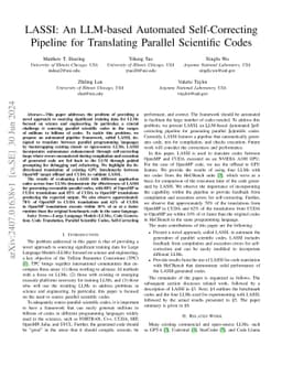 LASSI: An LLM-based Automated Self-Correcting Pipeline for Translating Parallel Scientific Codes