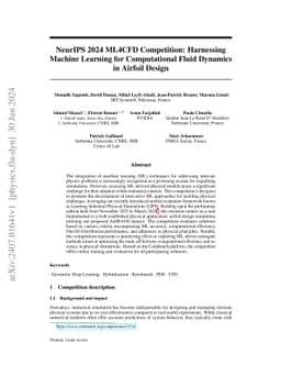 NeurIPS 2024 ML4CFD Competition: Harnessing Machine Learning for
  Computational Fluid Dynamics in Airfoil Design