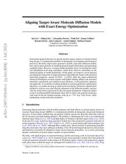 Aligning Target-Aware Molecule Diffusion Models with Exact Energy
  Optimization