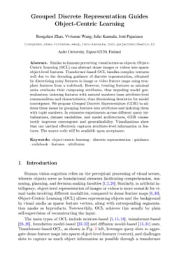 Grouped Discrete Representation Guides Object-Centric Learning
