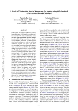 A Study of Nationality Bias in Names and Perplexity using Off-the-Shelf
  Affect-related Tweet Classifiers