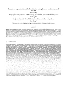 Research on target detection method of distracted driving behavior based
  on improved YOLOv8