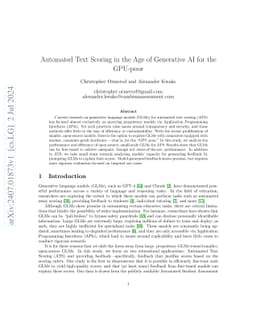 Automated Text Scoring in the Age of Generative AI for the GPU-poor