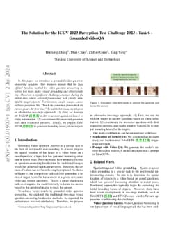 The Solution for the ICCV 2023 Perception Test Challenge 2023 -- Task 6
  -- Grounded videoQA