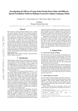 Investigating the Effects of Large-Scale Pseudo-Stereo Data and
  Different Speech Foundation Model on Dialogue Generative Spoken Language
  Model