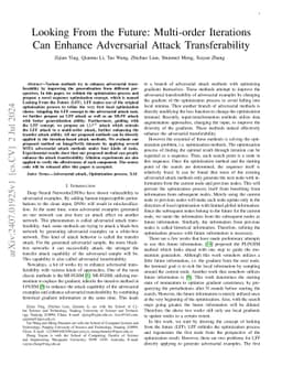 Looking From the Future: Multi-order Iterations Can Enhance Adversarial
  Attack Transferability