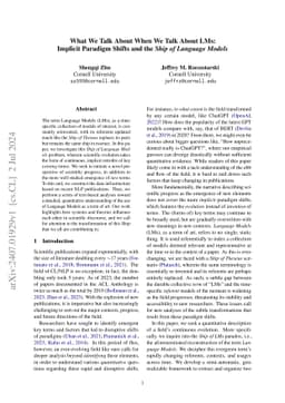What We Talk About When We Talk About LMs: Implicit Paradigm Shifts and the Ship of Language Models