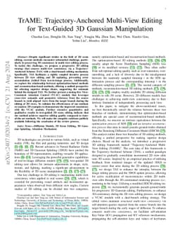 TrAME: Trajectory-Anchored Multi-View Editing for Text-Guided 3D
  Gaussian Splatting Manipulation