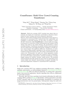 CountFormer: Multi-View Crowd Counting Transformer