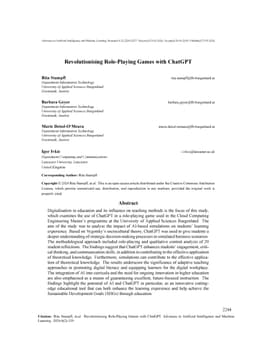 Revolutionising Role-Playing Games with ChatGPT