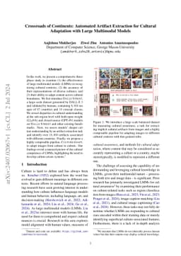 Crossroads of Continents: Automated Artifact Extraction for Cultural
  Adaptation with Large Multimodal Models
