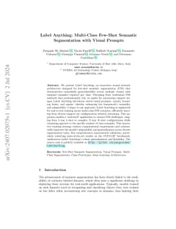 Label Anything: Multi-Class Few-Shot Semantic Segmentation with Visual
  Prompts
