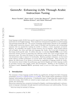 GemmAr: Enhancing LLMs Through Arabic Instruction-Tuning