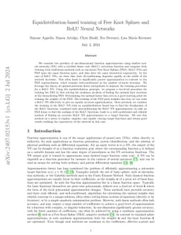 Equidistribution-based training of Free Knot Splines and ReLU Neural Networks