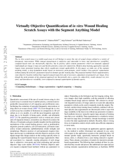 Virtually Objective Quantification of in vitro Wound Healing Scratch
  Assays with the Segment Anything Model