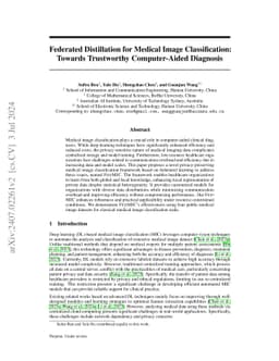 Federated Distillation for Medical Image Classification: Towards
  Trustworthy Computer-Aided Diagnosis