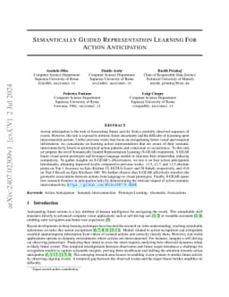 Semantically Guided Representation Learning For Action Anticipation