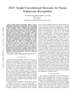 GCF: Graph Convolutional Networks for Facial Expression Recognition