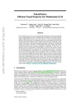TokenPacker: Efficient Visual Projector for Multimodal LLM