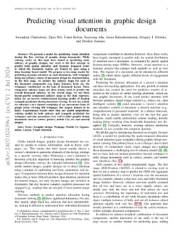 Predicting Visual Attention in Graphic Design Documents
