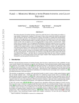 PLeaS -- Merging Models with Permutations and Least Squares