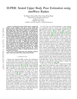 SUPER: Seated Upper Body Pose Estimation using mmWave Radars