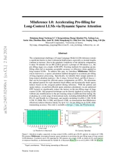 MInference 1.0: Accelerating Pre-filling for Long-Context LLMs via
  Dynamic Sparse Attention