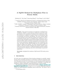 A MgNO Method for Multiphase Flow in Porous Media