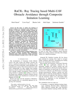 RaCIL: Ray Tracing based Multi-UAV Obstacle Avoidance through Composite
  Imitation Learning