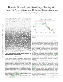 Domain Generalizable Knowledge Tracing via Concept Aggregation and
  Relation-Based Attention
